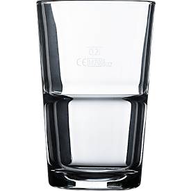 Stapelbares Glas-Set, 6er Set, gehärtetes Glas, zeitloses Design – platzsparend, robust für jeden Einsatz