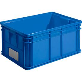 Stapelkasten Serie 14/6-1, aus PP, mit Griffmulde, Inhalt 71 L, blau