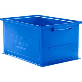 Stapelkasten Serie 14/6-230, aus Polypropylen, mit Griffmulde, Inhalt 26 L, blau