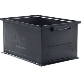 Stapelkasten Serie 14/6-230, aus PP, ESD-leitfähig, Inhalt 26 L, schwarz