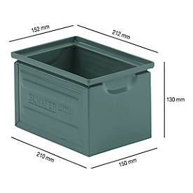 Stapelkasten Serie ST14/6-4, aus Stahl, Inhalt 3,2 L, ideal f. schwere Güter, lackiert