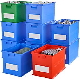 Stapelkasten SSI Schäfer 14/6-2Z, Volumen 33 l, bis 30 kg, mit Griffmulde, L 465 x B 314 x H 298 mm, Polypropylen, grün, 10 Stück