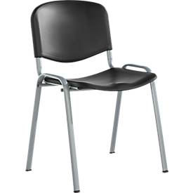 Stapelstuhl ELYEKO, Gestell schwarz oder alufarben