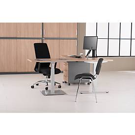 Stapelstuhl ISO Basic, Kunstleder, desinfektionsmittelbeständig, Gestell verchromt