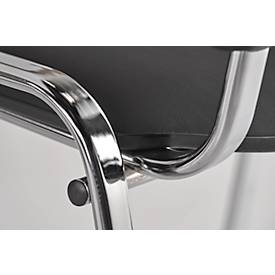 Stapelstuhl ISO Basic, Kunstleder, desinfektionsmittelbeständig, Gestell verchromt