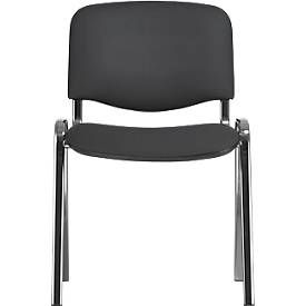 Stapelstuhl ISO Basic, Kunstleder, desinfektionsmittelbeständig, Gestell verchromt