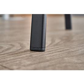 Stapelstuhl ISO Basic, ohne Armlehnen, 4-Fußgestell, Stoffbezug, stapelbar bis 12 Stück, B 545 x T 560 x H 820 mm, Bezug anthrazit, Gestell schwarz