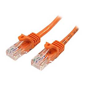 StarTech.com 0,5m Cat5e Ethernet Netzwerkkabel Snagless mit RJ45 - Cat 5e UTP Kabel - Orange - Patch-Kabel - RJ-45 (M)