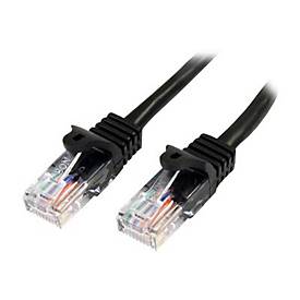 StarTech.com 0,5m Cat5e Ethernet Netzwerkkabel Snagless mit RJ45 - Cat 5e UTP Kabel - Schwarz - Patch-Kabel - RJ-45 (M)