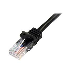 StarTech.com 0,5m Cat5e Ethernet Netzwerkkabel Snagless mit RJ45 - Cat 5e UTP Kabel - Schwarz - Patch-Kabel - RJ-45 (M)