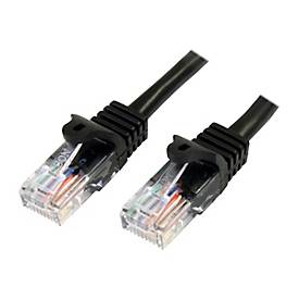 StarTech.com 0,5m Cat5e Ethernet Netzwerkkabel Snagless mit RJ45 - Cat 5e UTP Kabel - Schwarz - Patch-Kabel - RJ-45 (M)