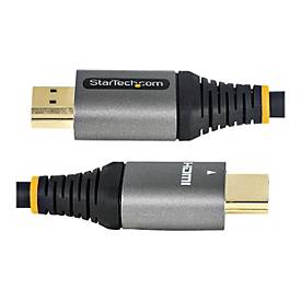 StarTech.com 0,5m Premium High Speed HDMI Kabel mit Ethernet - 4K HDMI - Premium Highspeed - HDMI-Kabel mit Ethernet - HDMI männlich zu HDMI männlich - 50 cm - abgeschirmt - Grau, Schwarz - passiv, unterstützt 4K 60 Hz (3840 x 2160)