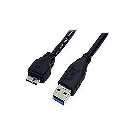 StarTech.com 0,5m USB 3.0 A auf Micro B Kabel - St/St - Schwarz - 50cm SuperSpeed USB 3.0 Anschlusskabel - Stecker / Stecker - USB-Kabel - Micro-USB Typ B (M)