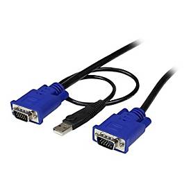 Image of StarTech.com 1,8m 2-in-1 USB VGA KVM Kabel - Kabelsatz für KVM Switch / Umschalter - Tastatur- / Video- / Maus- / USB-Kabel - 1.83 m