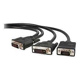 1,8m DVI-I auf DVI-D und HD15 VGA Splitter Kabel - DVI zu VGA Video-Kabel - DVI-Splitter - 1.8 m