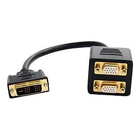 Image of StarTech.com 1 ft / 30cm DVI to Dual VGA Y Splitter Cable - DVI-I Analog to Dual VGA, 1x DVI-I (M), 2x VGA (F) (DVISPL1VV) - Display-Splitter - HD-15 (VGA) (W) bis DVI-I (M) - 30 cm - Schwarz