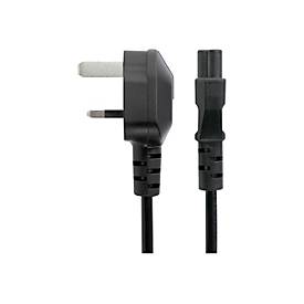 StarTech.com 1 m GB Laptop Ladekabel, BS 1363 auf C5, 2,5A 250V, 18AWG, Notebook / Laptop Ersatzstromkabel, UK Laptop Netzteil Stromkabel, Kleeblatt/Mickey Mouse Netzkabel (PXTNB3SUK1M)