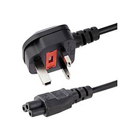 StarTech.com 1 m GB Laptop Ladekabel, BS 1363 auf C5, 2,5A 250V, 18AWG, Notebook / Laptop Ersatzstromkabel, UK Laptop Netzteil Stromkabel, Kleeblatt/Mickey Mouse Netzkabel (PXTNB3SUK1M)