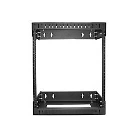 Image of StarTech.com 12U 19" Wall Mount Network Rack, Adjustable Depth 12-20" 2 Post Open Frame Server Room Rack for AV/Data/ IT Communication/Computer Equipment/Switch with Cage Nuts & Screws - 12U Adjustable Rack (RK12WALLOA) - Schrank - 12U