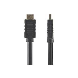 StarTech.com 15m(50ft) HDMI 2.0 Cable, 4K 60Hz Active HDMI Cable, CL2 Rated for In Wall Installation, Long Durable High Speed Ultra-HD HDMI Cable, HDR 10, 18Gbps, Male to Male Cord, Black - Al-Mylar EMI Shielding (HD2MM15MA)