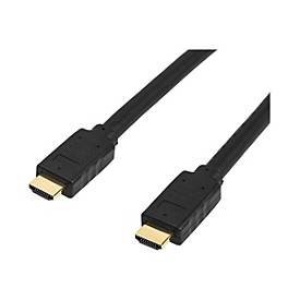 Image of StarTech.com 15m(50ft) HDMI 2.0 Cable, 4K 60Hz Active HDMI Cable, CL2 Rated for In Wall Installation, Long Durable High Speed Ultra-HD HDMI Cable, HDR 10, 18Gbps, Male to Male Cord, Black - Al-Mylar EMI Shielding (HD2MM15MA) - HDMI-Kabel - 15 m
