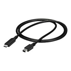 Image of StarTech.com 1m / 3.3ft USB-C to Mini DisplayPort Cable - 4K 60Hz - Black - USB 3.1 Type C to mDP Adapter (CDP2MDPMM1MB) - DisplayPort-Kabel - USB-C bis Mini DisplayPort - 1 m