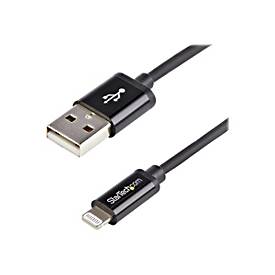 Image of StarTech.com 1m Apple 8 Pin Lightning Connector auf USB Kabel - Schwarz - USB Kabel für iPhone / iPod / iPad - Ladekabel / Datenkabel - Lightning-Kabel - Lightning / USB - 1 m
