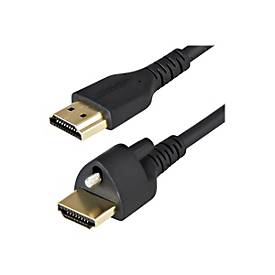 Image of StarTech.com 1m High Speed HDMI Kabel - 4K 60Hz HDR - HDMI-2.0-Monitorkabel mit Verriegelungsschraube für sichere Verbindung - HDMI-Kabel mit Ethernet - St/St (HDMM1MLS) - HDMI-Kabel mit Ethernet - 1 m