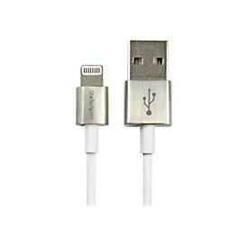1m Premium Apple Lightning auf USB Kabel mit Metall Anschluss für iPhone / iPod / iPad - Weiß - Lightning-Kabel - Lightning / USB - 1 m