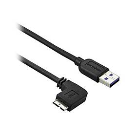 Image of StarTech.com 1m Slim Micro USB 3.0 Kabel linksgewinkelt - USB 3.1 Gen 1 (5 Gbit/s) Anschlusskabel - USB-Kabel - Micro-USB Typ B (M) bis USB Typ A (M) - USB 3.0 - 1 m