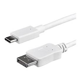 Image of StarTech.com 1m USB C auf DisplayPort Kabel - USB C Kabel - 4K 60Hz - Weiß - USB Typ C auf DP Kabel - CDP2DPMM1MW - externer Videoadapter - STM32F072CBU6 - weiß