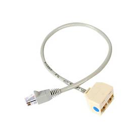 2 auf 1 RJ45 10/100 Mbit/s Splitter Kabel Adapter - St/Bu - Netzwerk-Splitter