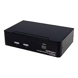 Image of StarTech.com 2 Port Dual Link DVI USB KVM Switch mit Audio - Hochauflösender DVI Desktop KVM Umschalter mit bis zu 2560x1600 - KVM-/Audio-/USB-Switch - 2 Anschlüsse