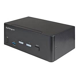 StarTech.com 2-Port Dual Monitor HDMI KVM-Switch - 4K 60Hz UHD HDR - Desktop 4K HDMI 2.0 KVM-Switch mit 2-Port USB 3.0 H