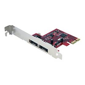 Image of StarTech.com 2 Port eSATA 6 Gbit/s PCI Express Schnittstellenkarte - SATA III PCIe Controller Karte - Speicher-Controller - eSATA 6Gb/s - PCIe