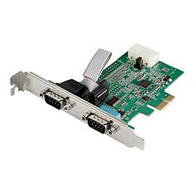 Image of StarTech.com 2-port PCI Express RS232 Serial Adapter Card, PCIe RS232 Serial Host Controller Card, PCIe to Dual Serial DB9 COM Port Card, 16950 UART, Expansion Card, Windows, macOS, Linux - Full/Low-Profile (PEX2S953) - Serieller Adapter - PCIe - ...