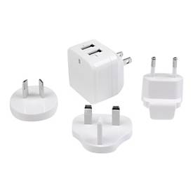 StarTech.com 2 Port USB Ladegerät / Netzteil - 2-fach Ladestecker 17 Watt / 3.4 Amp - Dual Reiseladegerät 110 / 220V - Weiß - Netzteil - 17 Watt - 3.4 A - 2 Ausgabeanschlussstellen (USB)