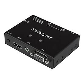 Image of StarTech.com 2 Port VGA + HMDI auf VGA Konverter Switch / Verteiler mit Vorrangsschaltung - Multiformat HDMI / VGA Auto Umschalter 1080p - Video/Audio-Schalter