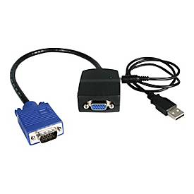 Image of StarTech.com 2 Port VGA Video Splitter - Monitor Splitter Kabel mit Stromversorgung über USB - 1 x VGA (Stecker) 2 x VGA (Buchse)/USB - Video-Verteiler - 2 Anschlüsse