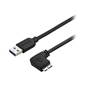 Image of StarTech.com 2m Micro USB 3.0 Kabel - USB A zu rechts gewinkelt Micro B USB Anschlusskabel - M/M - USB 3.1 Gen 1 (5 Gbit/s) - USB-Kabel - Micro-USB Typ B bis USB Typ A - 2 m