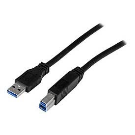 Image of StarTech.com 2m zertifiziertes USB 3.0 SuperSpeed Kabel A auf B - Schwarz - USB 3 Anschlusskabel - Stecker/Stecker - USB-Kabel - USB Type B bis USB Typ A - 2 m