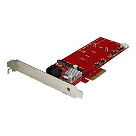Image of StarTech.com 2x M.2 NGFF SSD RAID Karte plus 2x SATA III Ports - PCIe - 2-fach M.2 RAID Controllerkarte plus zwei SATA Anschlüsse - Speichercontroller (RAID) - M.2 - M.2 Card / SATA 6Gb/s