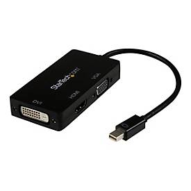 Image of StarTech.com 3 in 1 Mini DisplayPort Adapter - 1080p - Mini DP / Thunderbolt to HDMI / VGA / DVI Splitter for Your Monitor (MDP2VGDVHD) - Videoadapter - Mini DisplayPort / HDMI / DVI / VGA - 27 cm