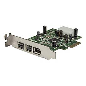 Image of StarTech.com 3 Port 800+400 FireWire PCI Express Schnittstellen Low Profile Combo Karte - PCIe 3 Port FireWire Card - PCI-e 1 x Firewire 400 1394A 2 x FireWire 800 1394B - FireWire-Adapter - PCIe Low-Profile - FireWire 800