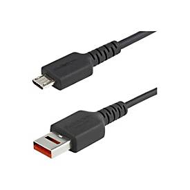 Image of StarTech.com 3ft (1m) Secure Charging Cable, USB-A to Micro USB Data Blocker Charge-Only Cable, Power-Only Charger Cable for Phone/Tablet, Data Blocking USB Protector Adapter Cable, TPE - 5V at 2.4A (12W max) (USBSCHAU1M) - USB-Kabel - USB (nur St...