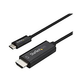 Image of StarTech.com 3ft (1m) USB C to HDMI Cable, 4K 60Hz USB Type C to HDMI 2.0 Video Adapter Cable, Thunderbolt 3 Compatible, Laptop to HDMI Monitor/Display, DP 1.2 Alt Mode HBR2 Cable, Black - 4K USB-C Video Cable (CDP2HD1MBNL) - Adapterkabel - USB-C ...