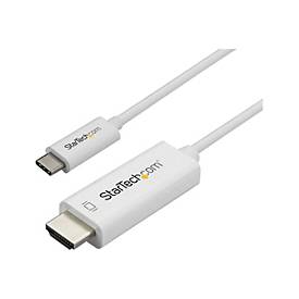 Image of StarTech.com 3ft (1m) USB C to HDMI Cable, 4K 60Hz USB Type C to HDMI 2.0 Video Adapter Cable, Thunderbolt 3 Compatible, Laptop to HDMI Monitor/Display, DP 1.2 Alt Mode HBR2 Cable, White - 4K USB-C Video Cable (CDP2HD1MWNL) - Adapterkabel - HDMI /...
