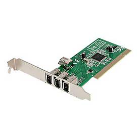 Image of StarTech.com 4 Port 1394a FireWire PCI Schnittstellenkarte - 3x Firewire 400 extern 1x Firewire 400 intern - FireWire-Adapter - PCI - 3 Anschlüsse