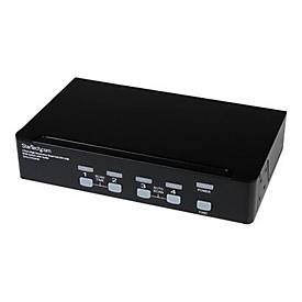 Image of StarTech.com 4 Port Dual Link DVI USB KVM Switch mit Audio - Hochauflösender DVI KVM Desktop Umschalter - KVM-/Audio-/USB-Switch - 4 Anschlüsse