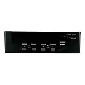 StarTech.com 4 Port DVI KVM USB Switch - 4-fach DVI Umschalter mit USB Hub - KVM-/Audio-/USB-Switch - 4 Anschlüsse